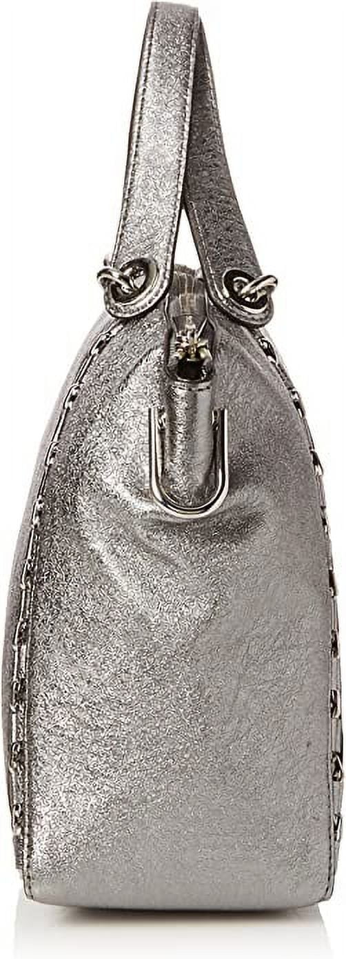 Michael Kors Womens Sizeadie Sizeatchel Grey (Light Pewter)
