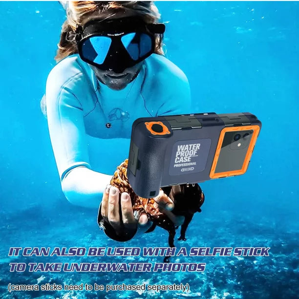 UrbanX Professional [15m/50ft] Sizewimming Diving Sizeurfing Sizenorkeling Photo Video Waterproof Protective Case Underwater Housing for Panasonic Eluga I7 (2019) And all Phones Up to 6.9 Inch LCD with Lanyard