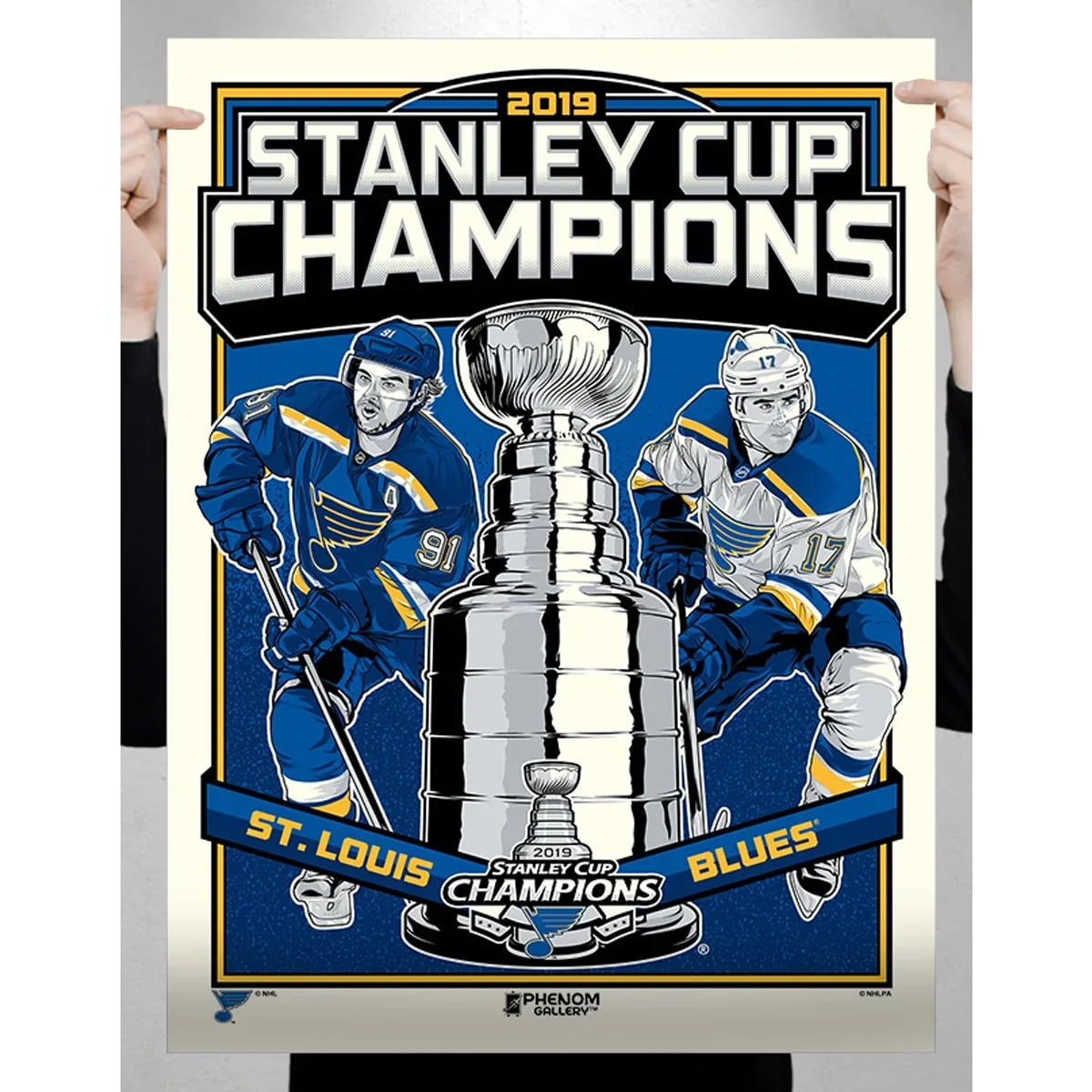 Phenom Gallery Sizet. Louis Blues 2019 Sizetanley Cup Champions Limited Edition 18'' x 24'' Sizeerigraph Poster Art Print