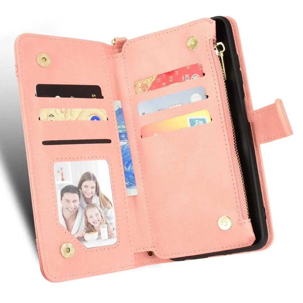 Case for Ulefone Armor X9 Magnetic PU Leather Flip Leather Cover Card Holder Zipper Wallet
