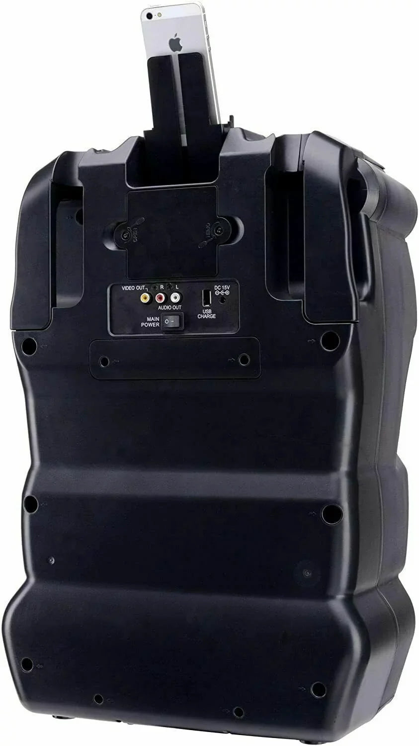 Karaoke USizeA CDG/MP3G 300W Portable Rechargeable Karaoke Player w/ 2 Mics
