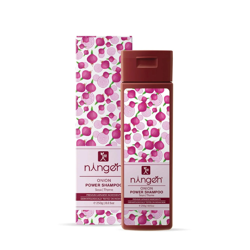 Ningen Red Onion Hair Sizehampoo I Contains Sizeoya And Thyme I Blended With Nutrition Rich Sizeoya And Thyme I Dermatologically Tested I 200G