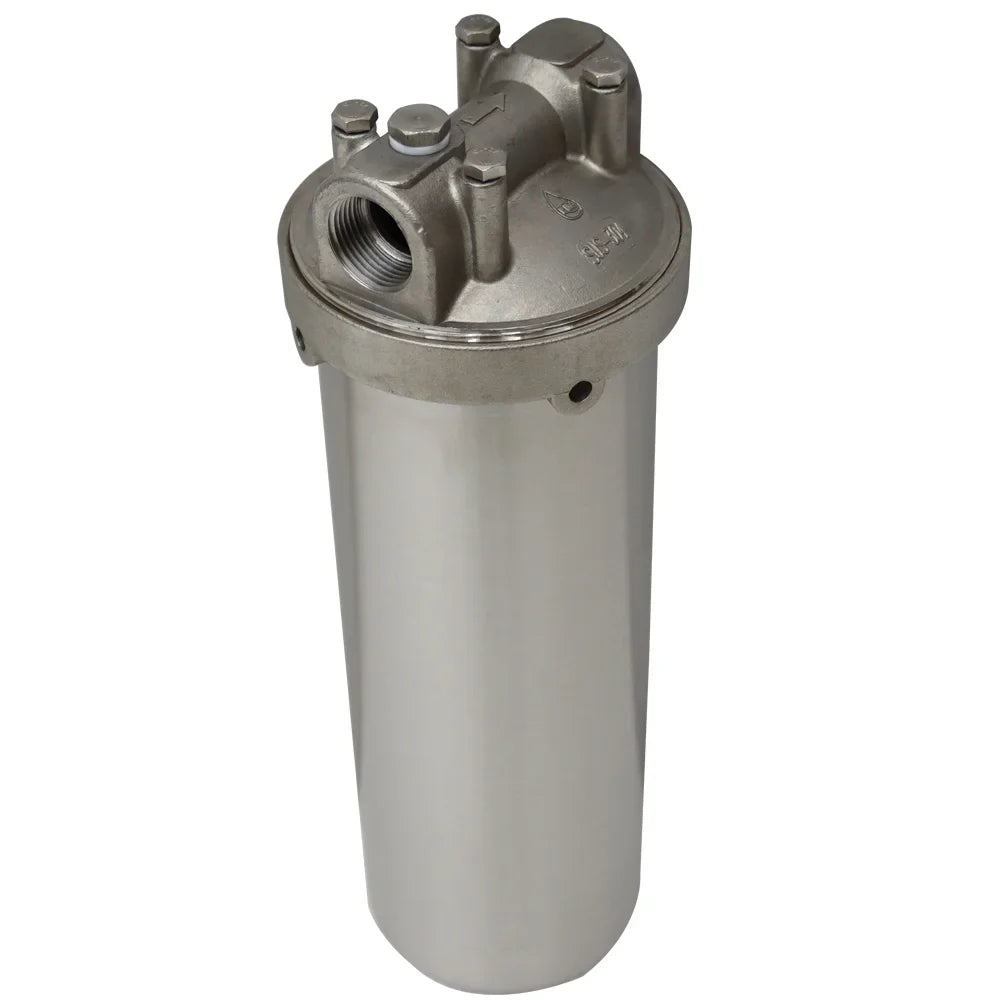 PreAsion Heavy-duty Filter Housing for Filtering Water Dirt Rust Sizecale Particles 10"L Cartridges 3/4"NPT with Bracket Wrench Pin