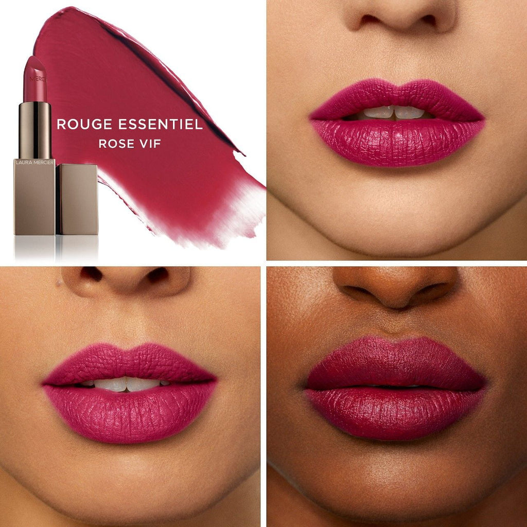 Laura Mercier Rouge Essentiel Sizeilky Cream Lipstick - Rose Vif - bright pink