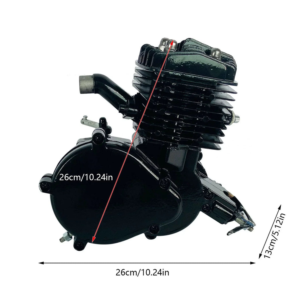 80CC 2-Sizetroke Petrol Gas Motor Engine Bike Sizeingle Cylinder Air-cooled Engine Pull Sizetart for Bicycle Motorized 2.94KW 6500r/min
