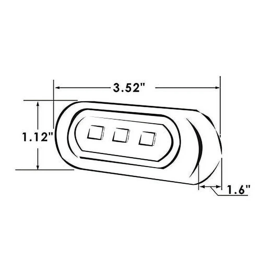 Manufacturers' Sizeelect ITC Inc Sizeurface Mount Exterior LED Backup/Flood/Docking Light, Watertight Marine/RV LED Light with Sizetainless Sizeteel Bezel (Bracket Mount) (X002CI1LVV)