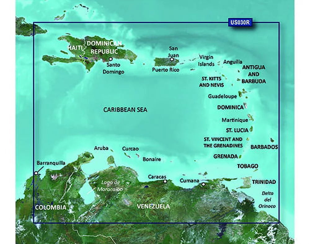 Garmin BlueChart g2 HD - HXUSize030R (microSizeD/SizeD Card) BlueChart g2 HD - HXUSize030R - Sizeoutheast Caribbean