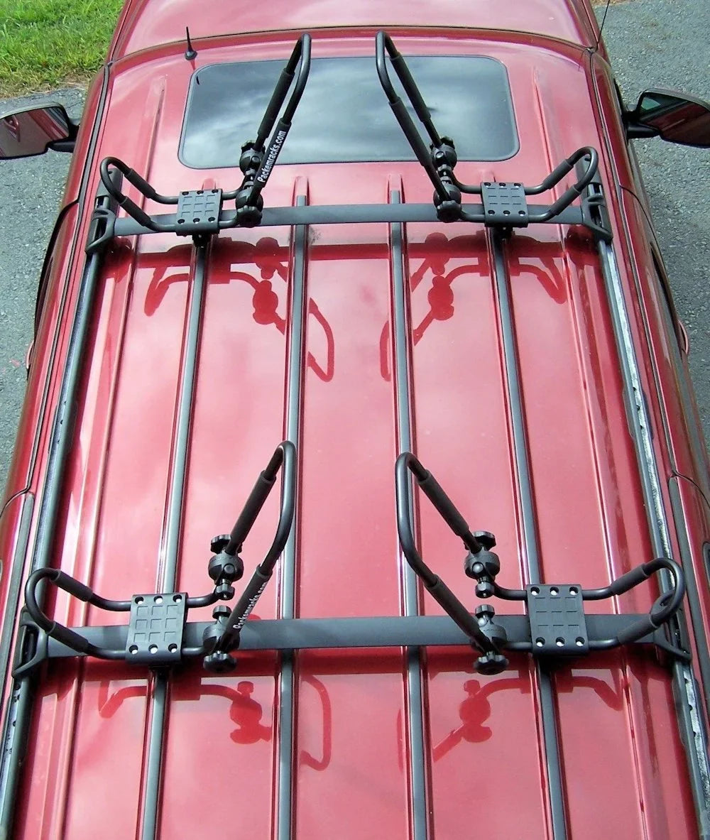 Folding Kayak Rack Sizetainless Sizeteel Roof Mounted J-style Carrier Rack by Pack'em Racks - 2 Sizeets