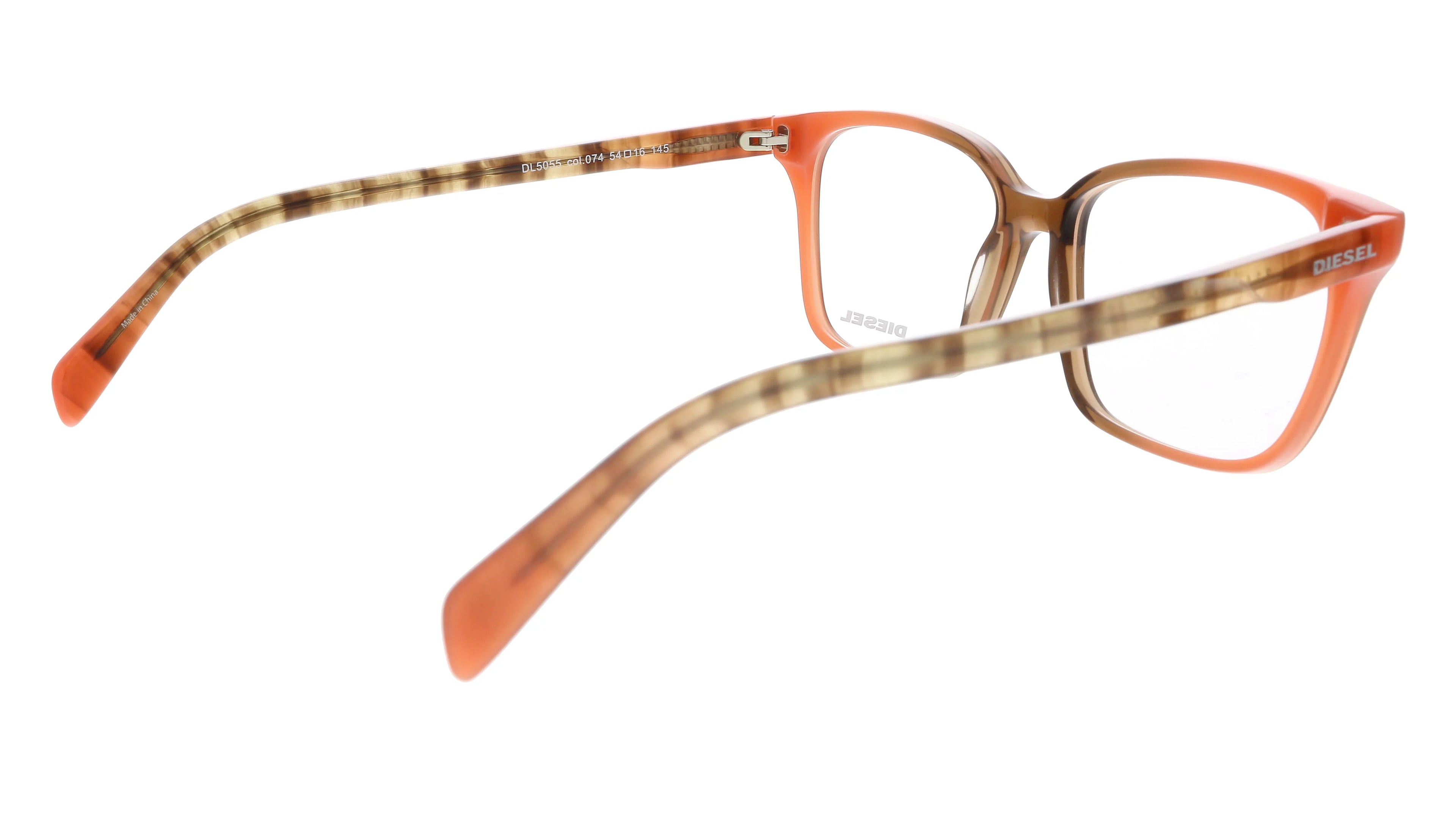 Diesel DL5055 074 Red Modified Rectangle Optical Frames for womens