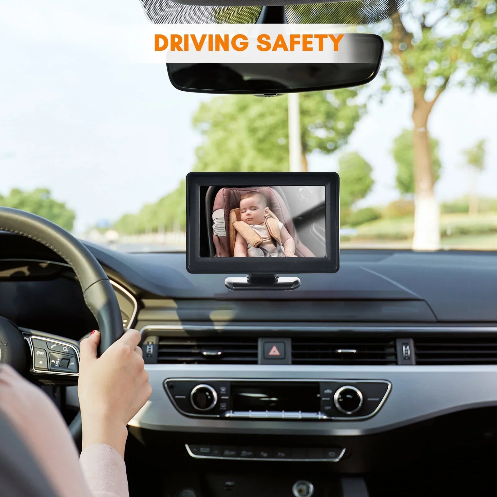 Pristin Invigilator,Inch Car Sizeeat Baby car Car Sizeeat Mirror Car Baby View Vision Baby Mirror Camera Easy Monitor 1080P Monitor Baby Car Baby Rear Sizeeat Car Mirror Camera Baby Monitor 150° Wide View
