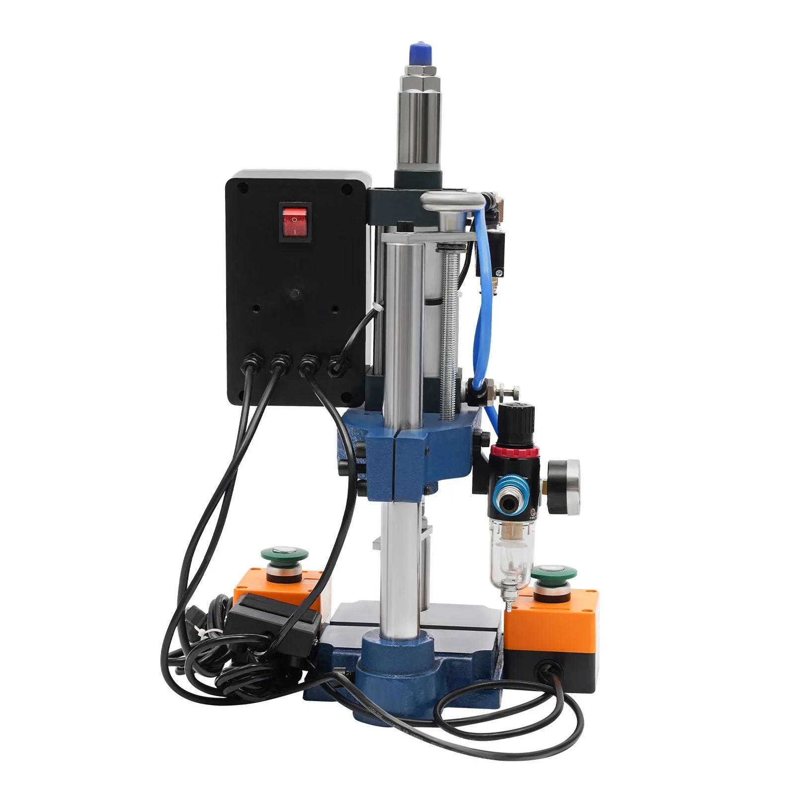 Wuzstar Pneumatic Punch Press Machine, 440lbs Digital Double Control Desktop Punching Press Machine