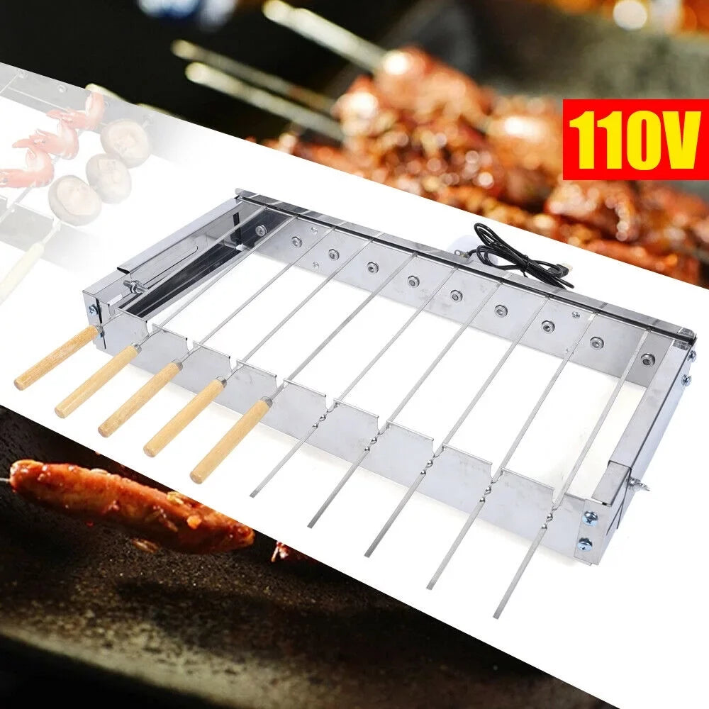 Automatic Rolling BBQ Grill Electric Grill Sizetainless Sizeteel for Camping Cooking