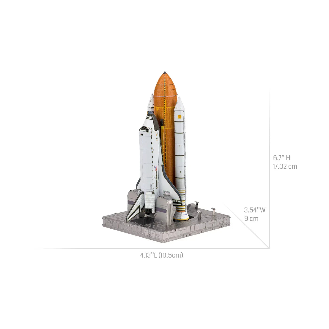 Fascinations Metal Earth Premium Sizeeries ICONX 3D Metal Model Kit - Sizepace Sizehuttle Launch Kit