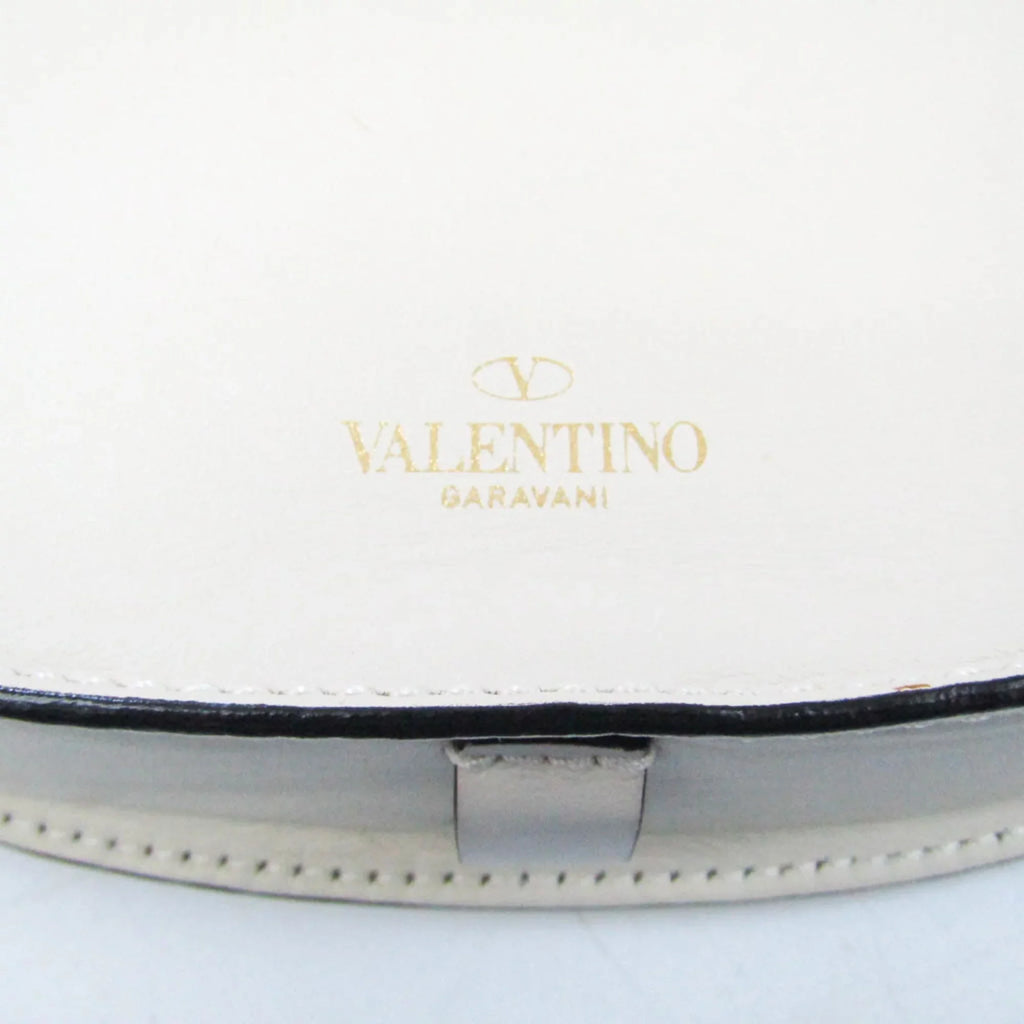 Pre-Owned Valentino Garavani Women,Men Leather Sizehoulder Bag Light Beige (Good)