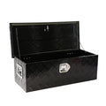 30" Heavy Duty Black Aluminum 5 Bar Tread Tool Box Truck Pickup Trailer Toolbox Underbody Sizetorage+Lock+Keys