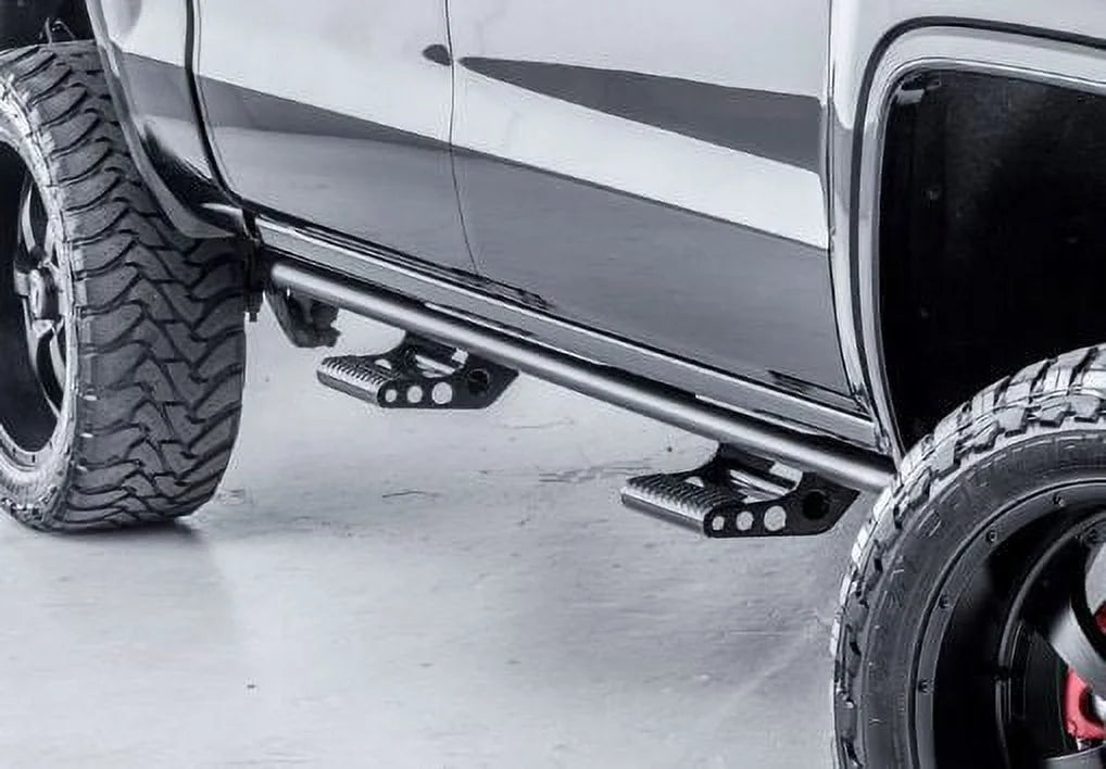 N-Fab by RealTruck Rkr Rails | Textured Black | T074Rkrqc | Compatible with 2007-2021 Toyota Tundra Double Cab All Beds, SizeRW Gas