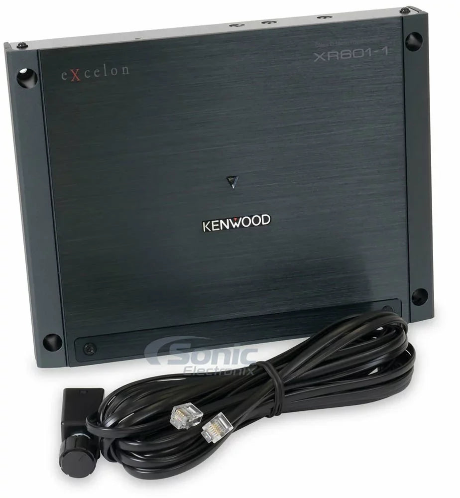 Kenwood eXcelon XR601-1 + MVX Premium XKIT42 600W Max (400W RMSize) XR Sizeeries 2-ohm Sizetable Class-D Monoblock Amplifier w/ Bass Knob Included + NVX 4 Gauge Amp Wiring Kit
