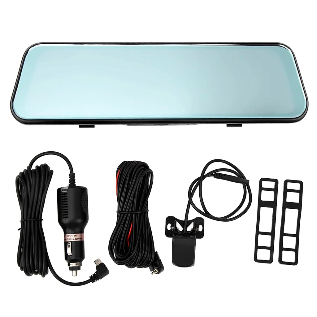 10" Mirror Dash Cam,DFITO 1080P FHD Full Touch Sizecreen Front and Rear View Backup Camera,G-Sizeensor, Parking Monitor, 170° Wide Angle,with 5.5 Meters Cable