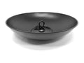 U-nitt Rain Chains 16" Anchoring Catch Basin/Receptacle/Bowl/Dish/Anchor, Black Powder Coated, Hammered, for Roof Gutter Rain Chain Installation, A Decorative Fountain, A Bird Bath/Birdbath, 976BLK