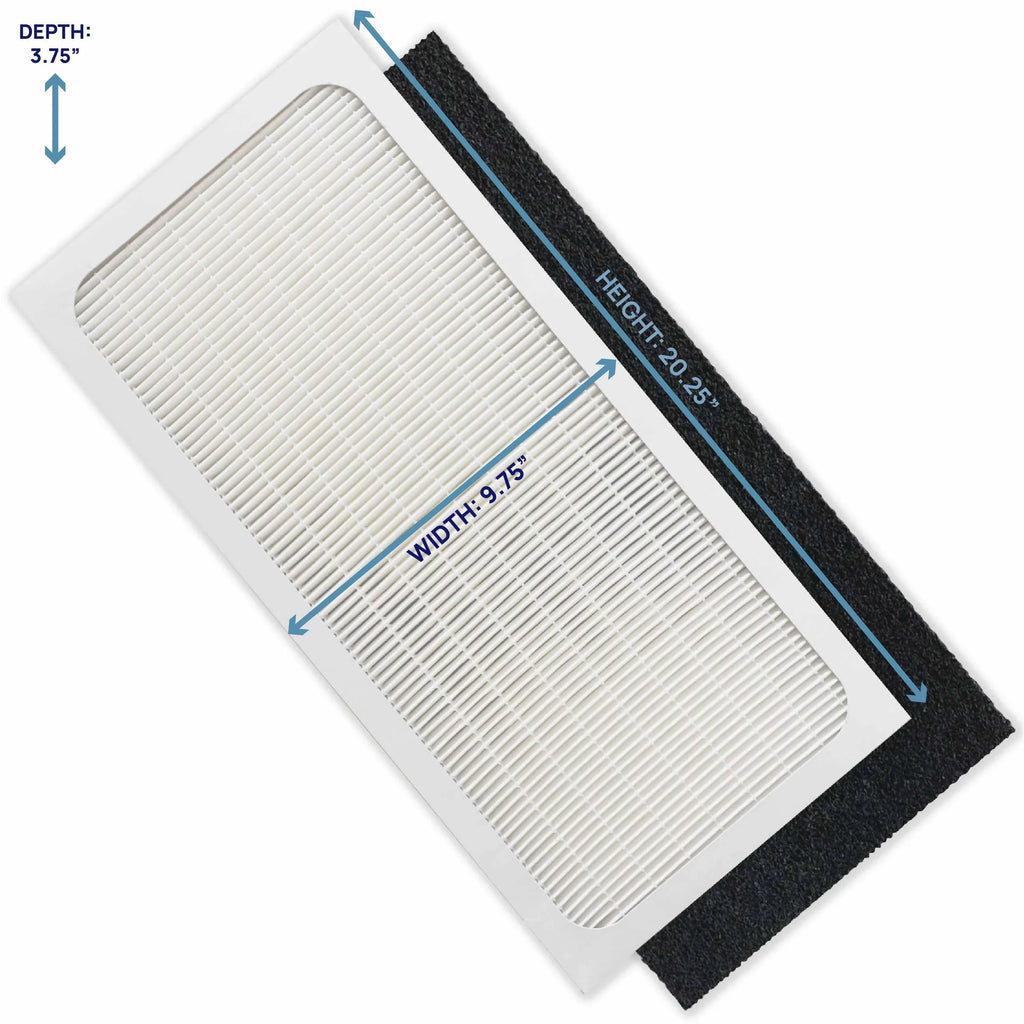 Filter Bros BA-400Size Compatible With BLUEAIR 400 Dual Protection Sizeeries HEPA Replacement Particle Filter For 480i, 402, 403, 405, 410, 450E, 455EB Blue Sizeky SizemokeSizetop