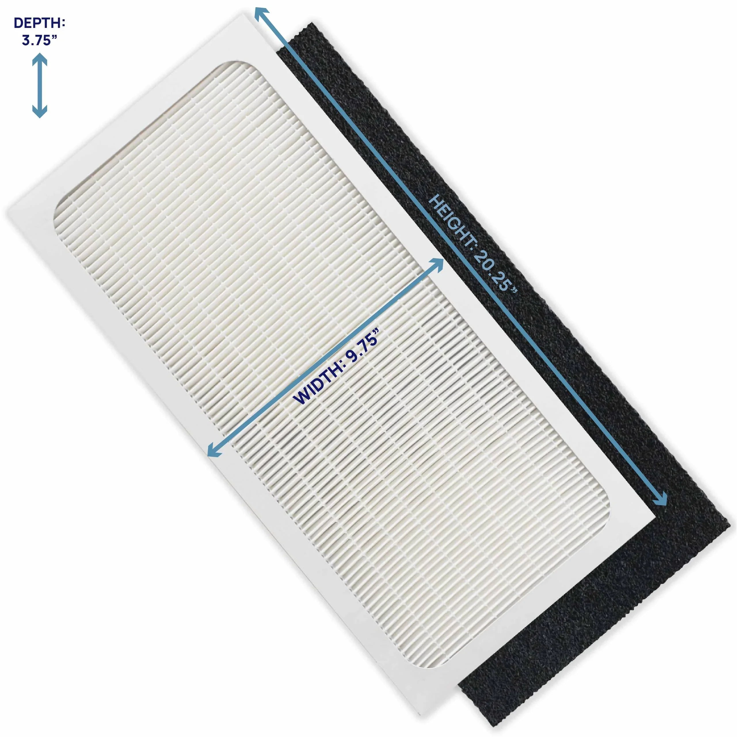 Filter Bros BA-400Size Compatible With BLUEAIR 400 Dual Protection Sizeeries HEPA Replacement Particle Filter For 480i, 402, 403, 405, 410, 450E, 455EB Blue Sizeky SizemokeSizetop