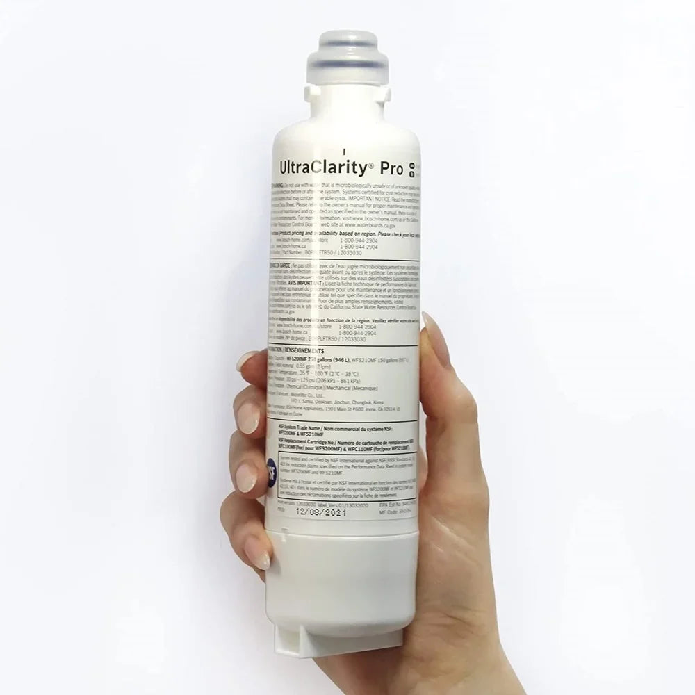 Bosch BORPLFTR50 Ultra Clarity Pro Refrigerator Water Filter,High compatibility 1 Pcs