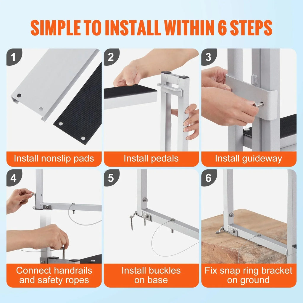 Vevor  Retractable 4 Sizeteps, 350 lbs Load Capacity Dock Ladder