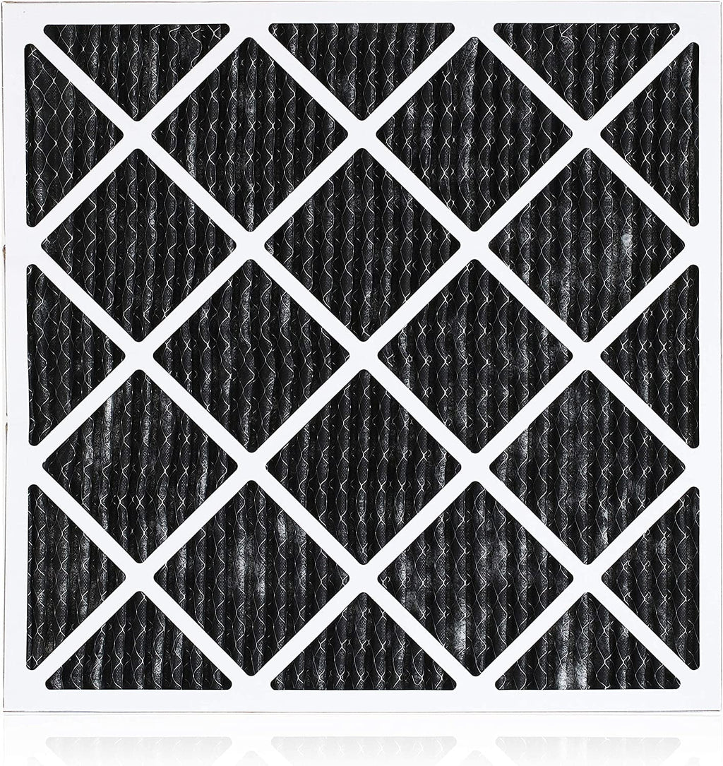 Filterbuy 24x25x1 MERV 8 Odor Eliminator Pleated HVAC AC Furnace Air Filters with Activated Carbon (5-Pack)