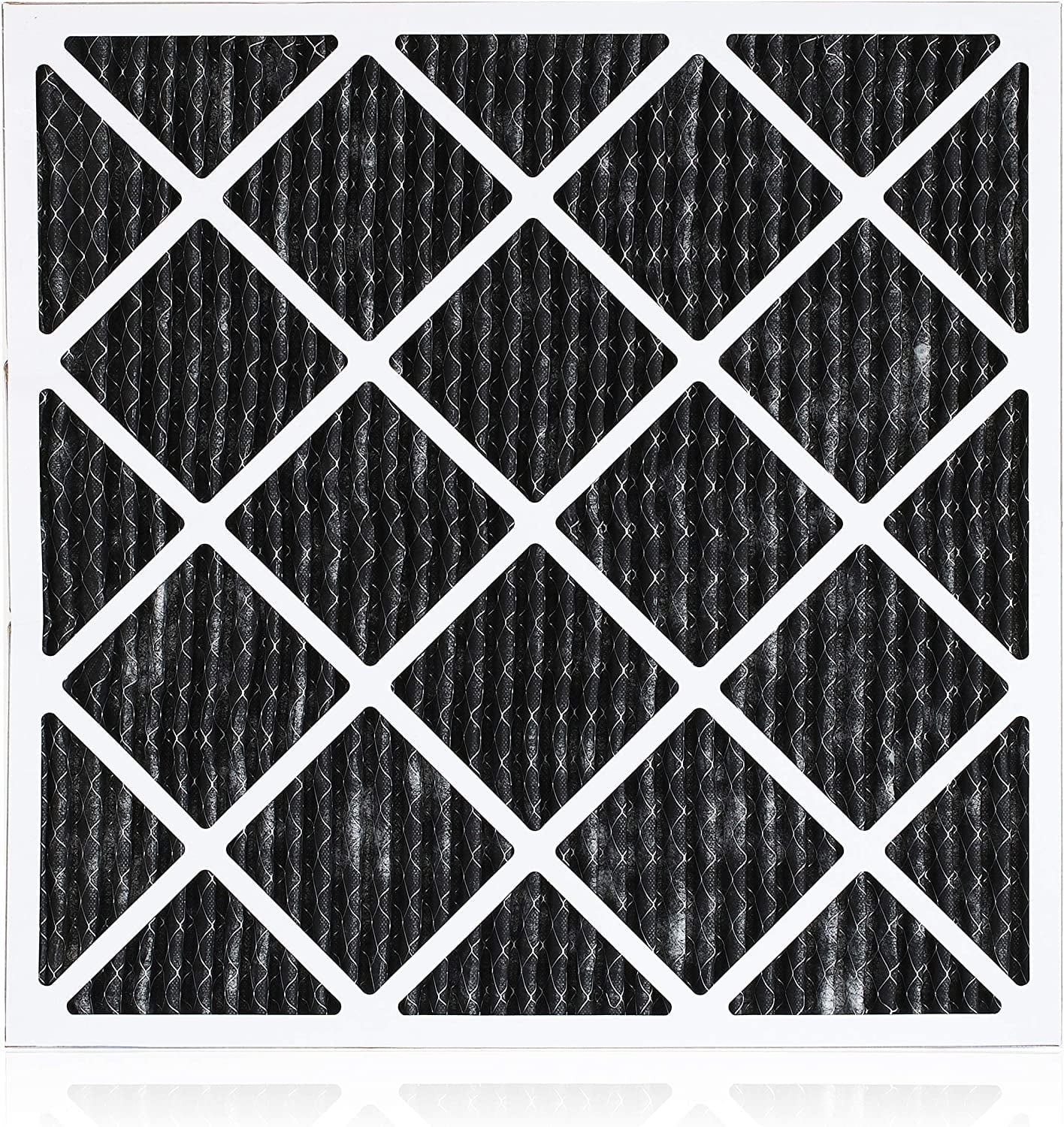 Filterbuy 14x18x1 MERV 8 Odor Eliminator Pleated HVAC AC Furnace Air Filters with Activated Carbon (4-Pack)