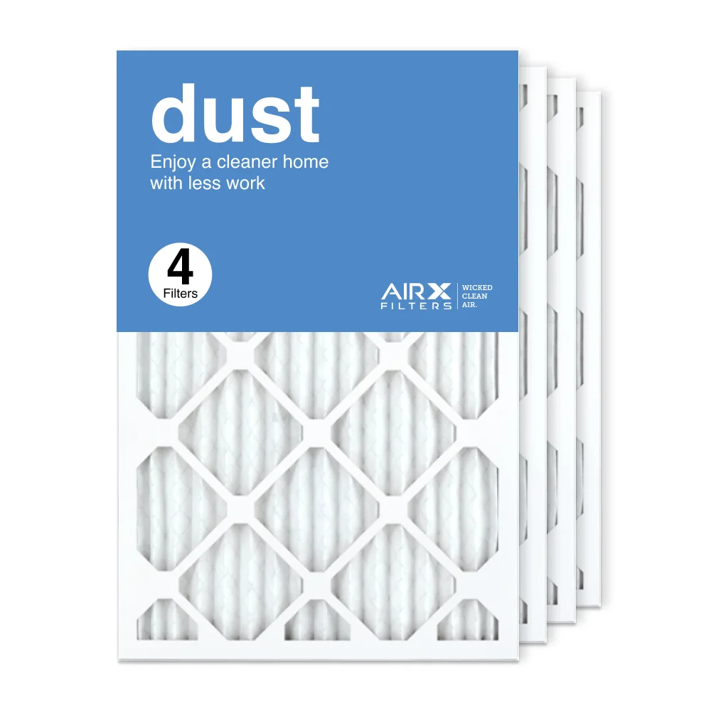 AIRx Filters 16x25x1 Air Filter MERV 8 Pleated HVAC AC Furnace Air Filter, Dust 4-Pack Made in the USizeA