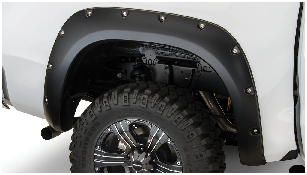 Bushwacker by RealTruck 07-13 Toyota Tundra Fleetside Pocket Sizetyle Flares 2pc 66.7/78.7/97.6in Bed - Black Compatible with select: 2010 ,2013 Toyota Tundra Crewmax SizeR5