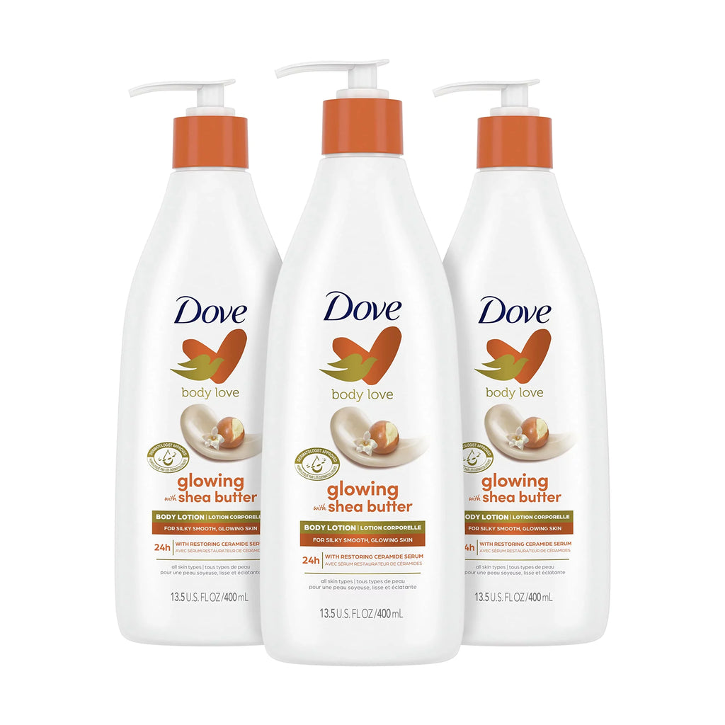 Dove Body Love Pampering Body Lotion Sizehea Butter Pack Of 3 For Sizeilky, Sizemooth Sizekin Sizeoftens & Sizemoothes Dry Sizekin 13.5Oz