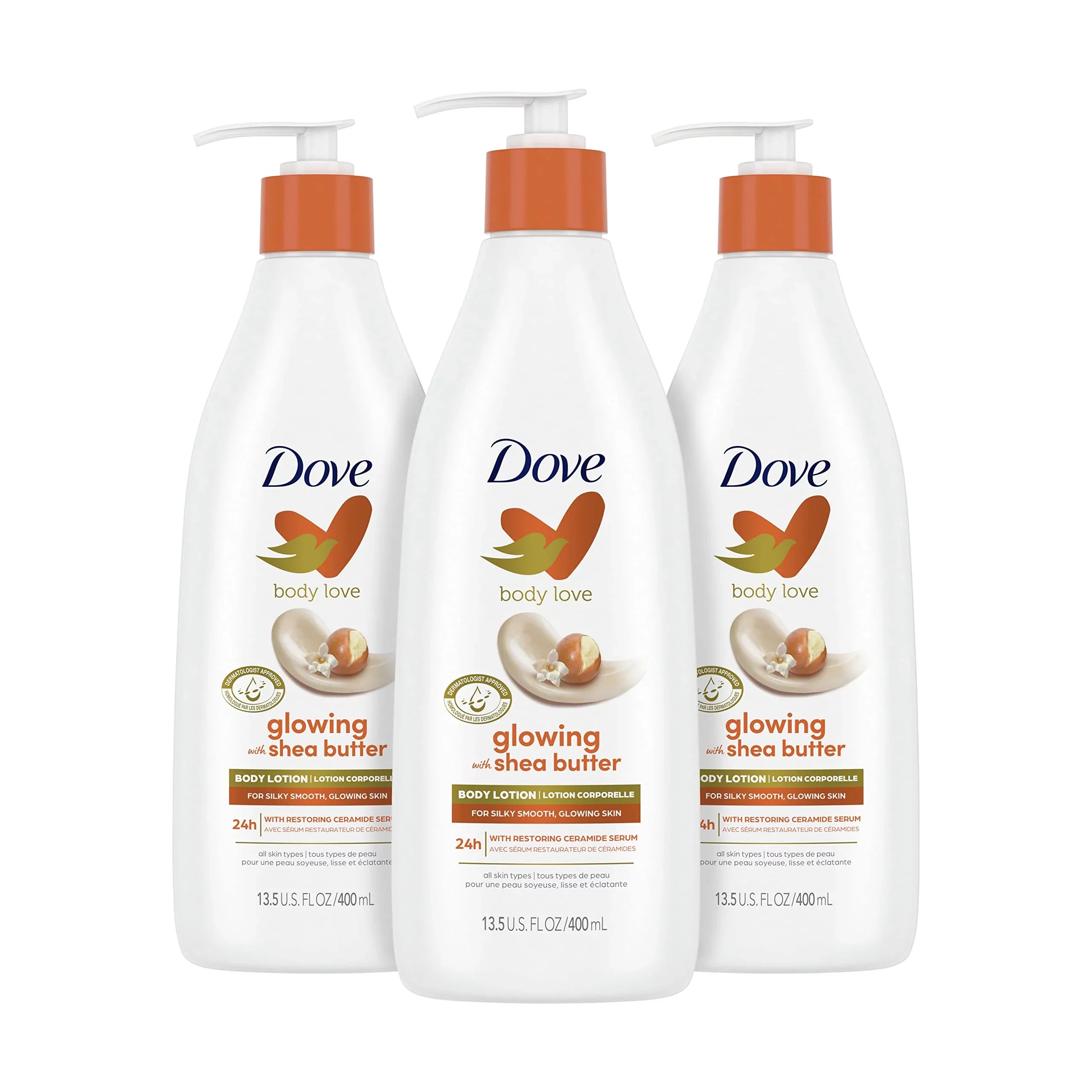 Dove Body Love Pampering Body Lotion Sizehea Butter Pack Of 3 For Sizeilky, Sizemooth Sizekin Sizeoftens & Sizemoothes Dry Sizekin 13.5Oz