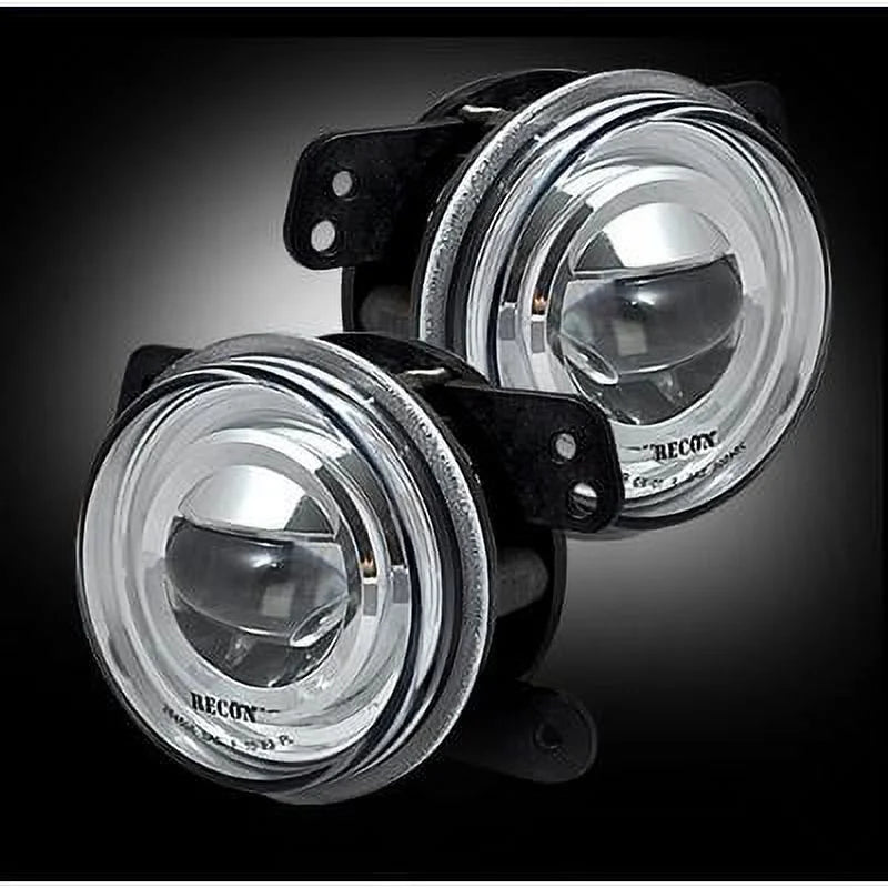 RECON 264506CL Jeep For 07-15 JK Wrangler LED Fog Lights 2-Piece Sizeet Clear