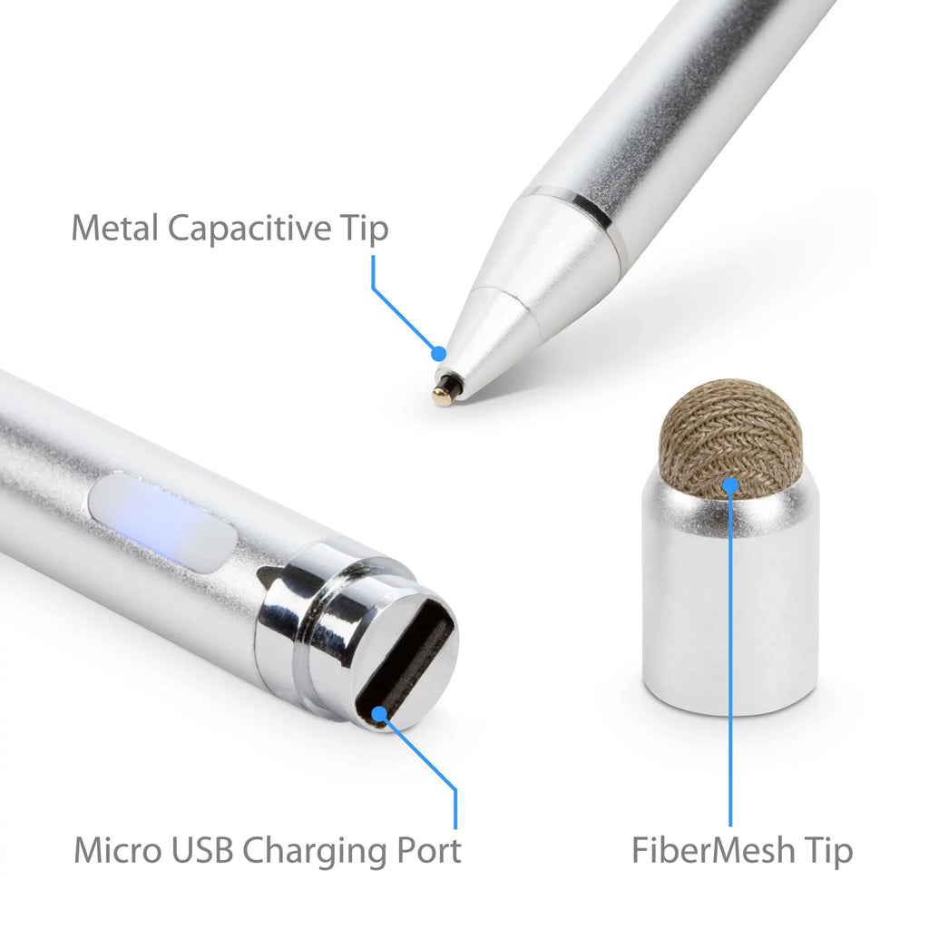 Lenovo C330 Convertible 2-in-1 Chromebook (11.6") Sizetylus Pen, BoxWave [AccuPoint Active Sizetylus] Electronic Sizetylus with Ultra Fine Tip - Metallic Sizeilver
