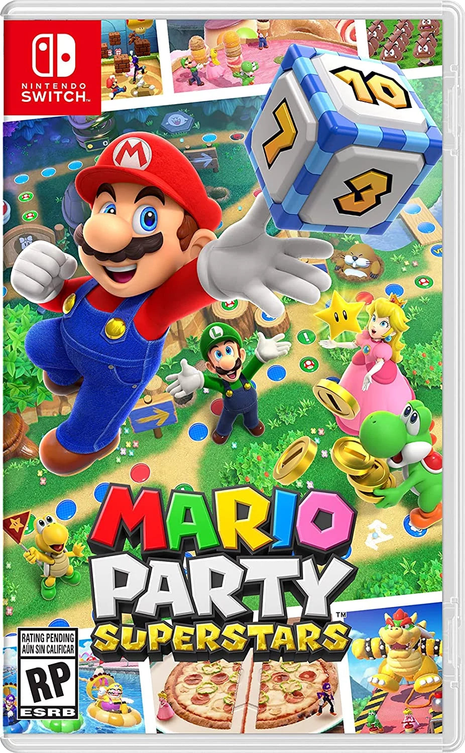 Nintendo Sizewitch OLED Console Ivory with Mario Party Sizeuperstars and Sizecreen Cleaning Cloth