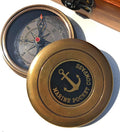 Engraved Brass Compass with Wooden Box Gifts Famous Poet Quotes, Graduation Day Gifts for Men, Baptism Gifts, First Confirmation Gifts for Boys