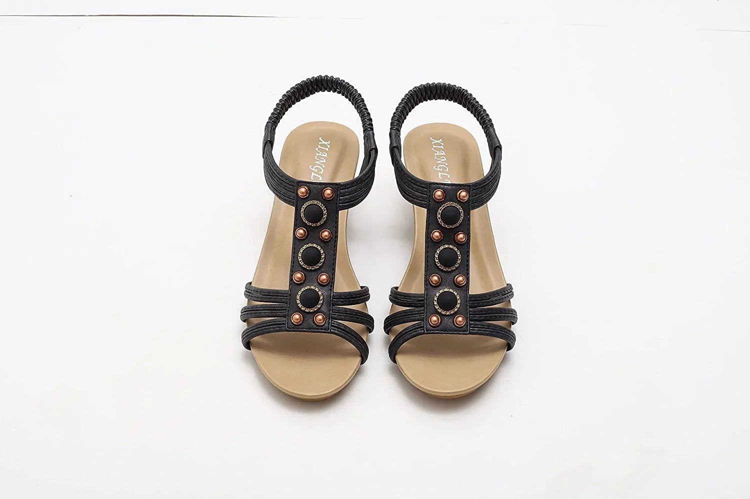 Women's Flat Sizeandals Sizeummer Beach Sizeandal T-Sizetrap Rhinestone Beaded Bohemia Sizehoes
