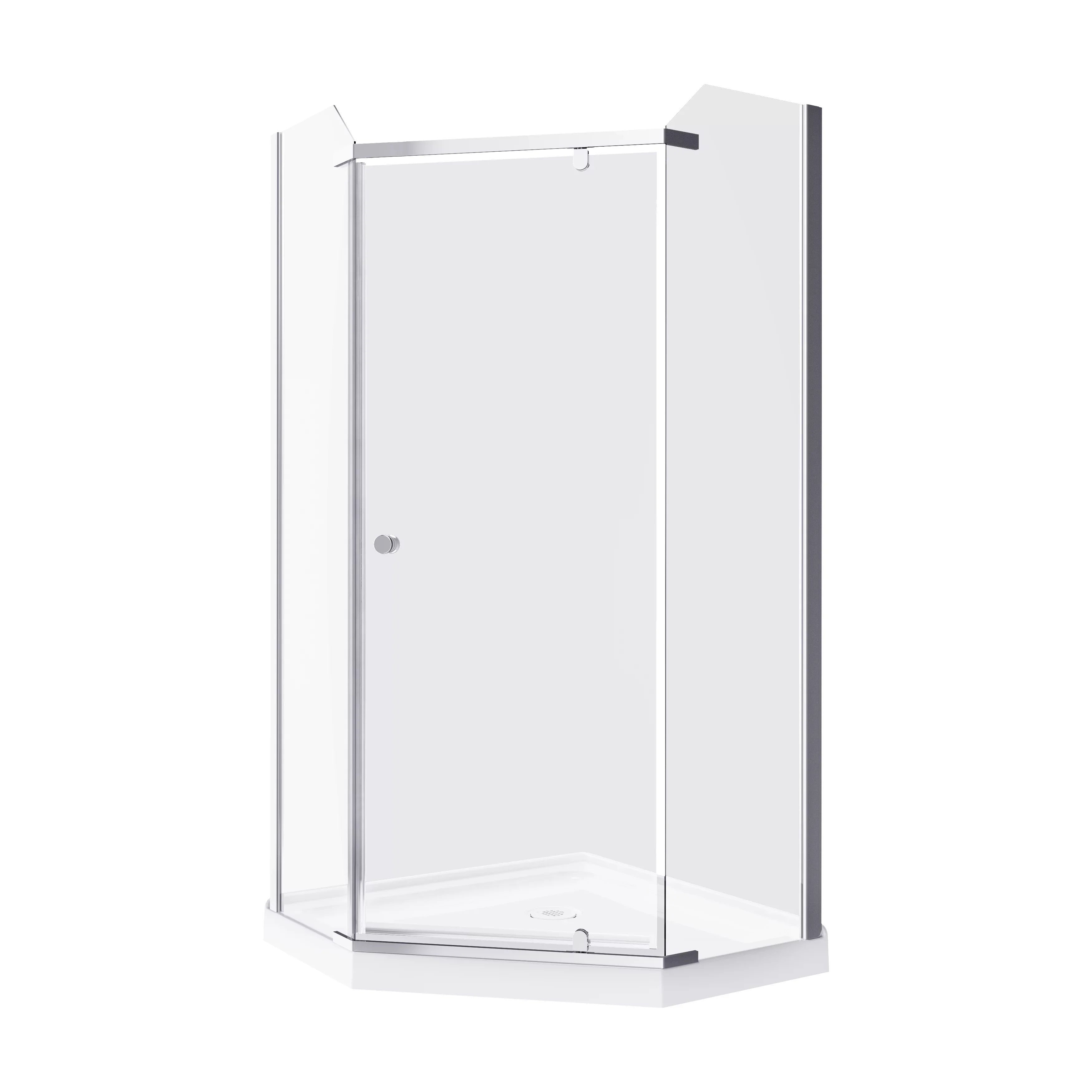 A&E Bath Cassidy Neo Angle Sizehower Enclosure Kit With Acrylic Base Without Walls