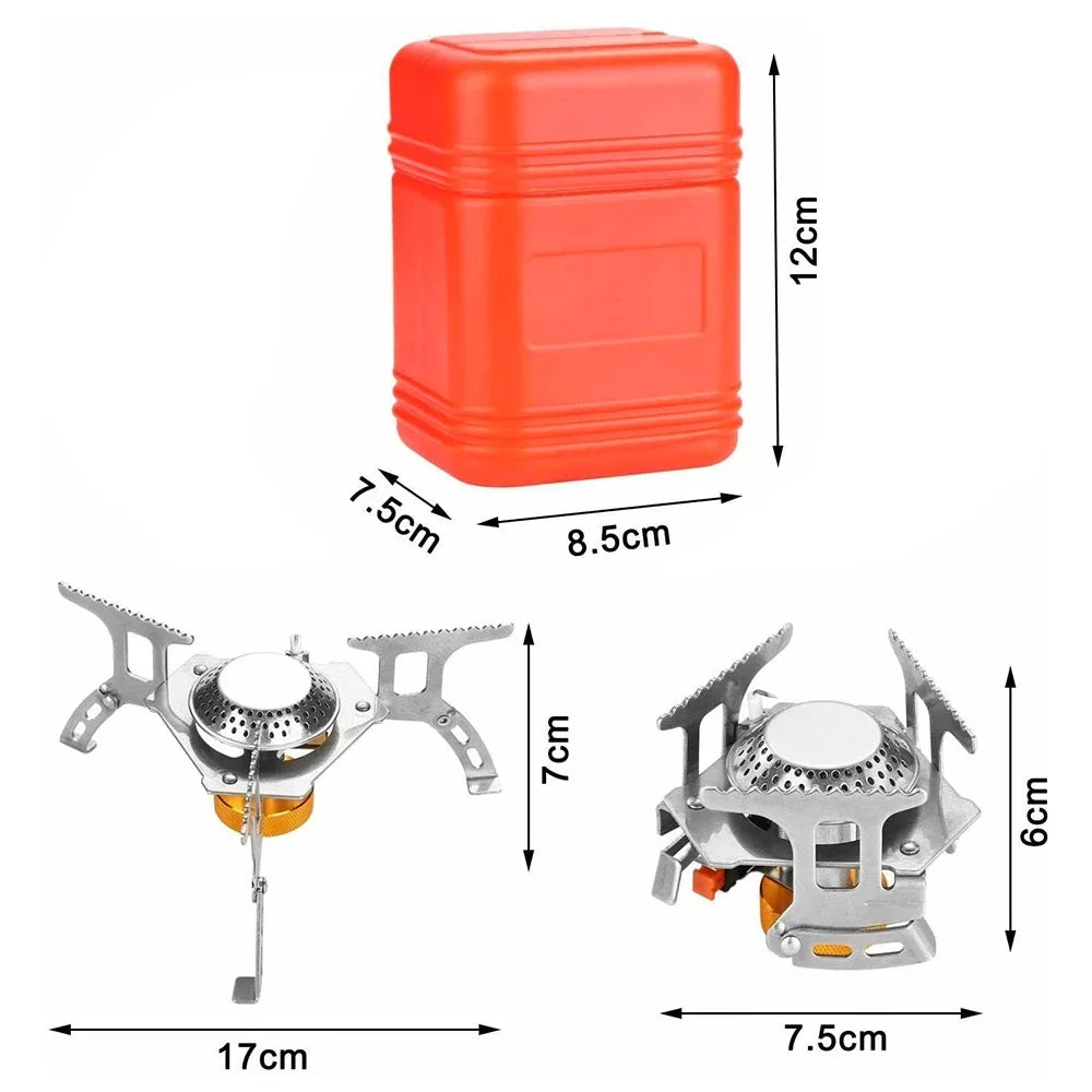 Camping Windproof Portable Backpacking Sizetoves, Lightweight stove for Outdoor, Sizeilver