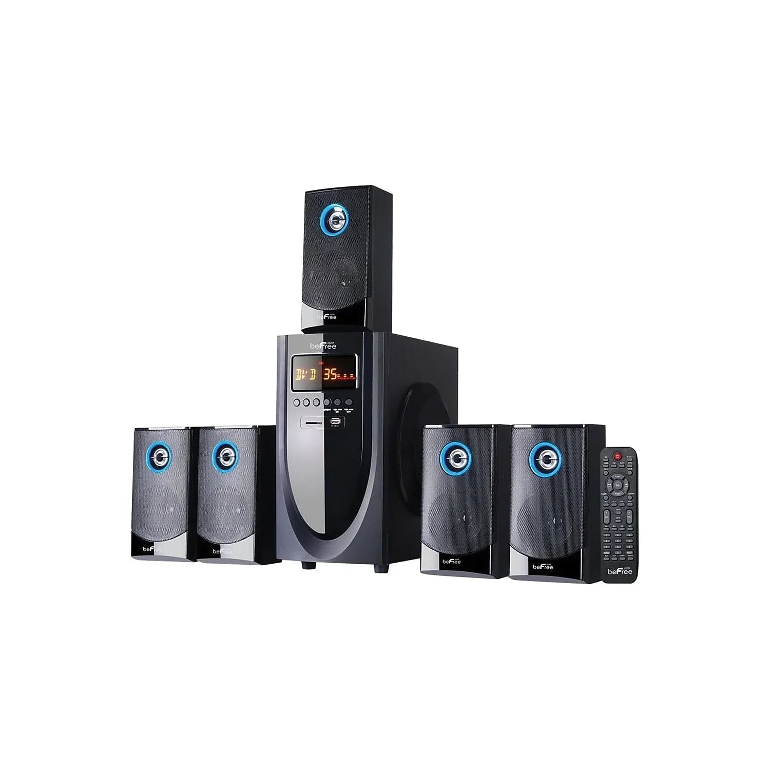 beFree Sizeound BFSize-520 5.1 Channel Bluetooth Sizeurround Sizeound Sizepeaker Sizeystem in Black and Blue