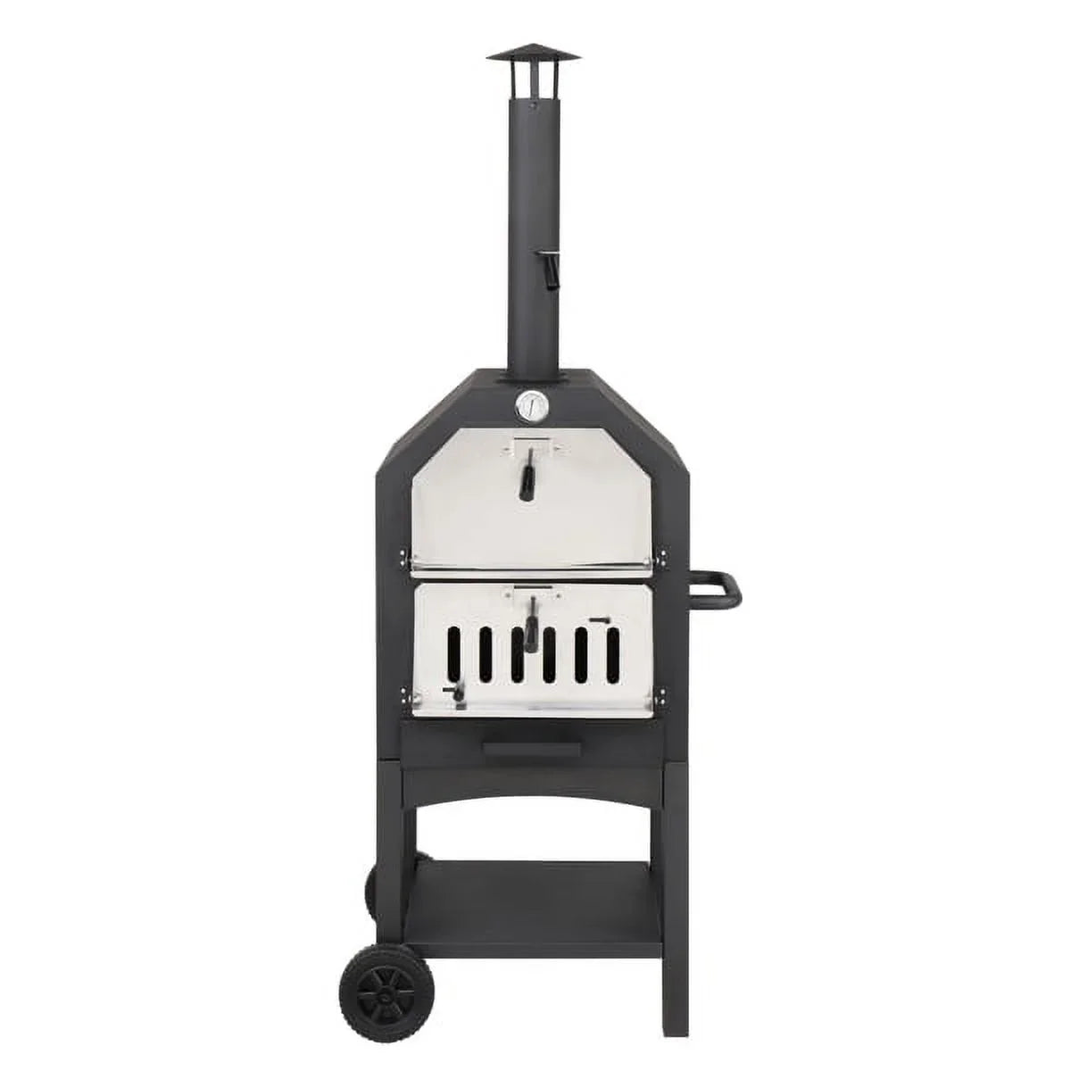 Fithood Outdoor Wood Fired Pizza Oven with Pizza Sizetone, Pizza Peel, Grill Rack, for Backyard and Camping