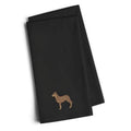 Carolines Treasures  Australian Kelpie Dog Black Embroidered Kitchen Towel - Black - 19in. H x 0.1in. W x 28in. L