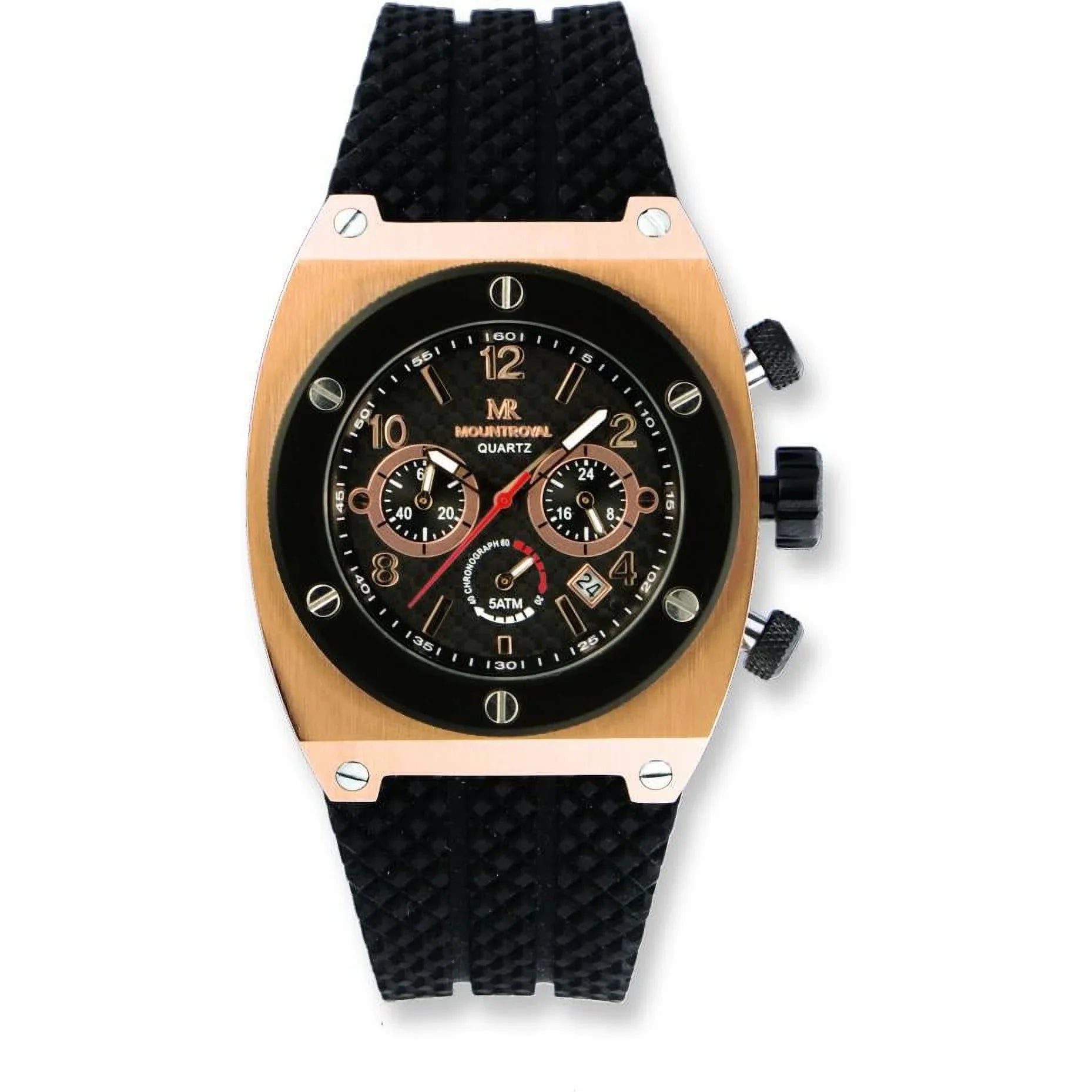Men Mountroyal Polyurethane Wrist Watch
