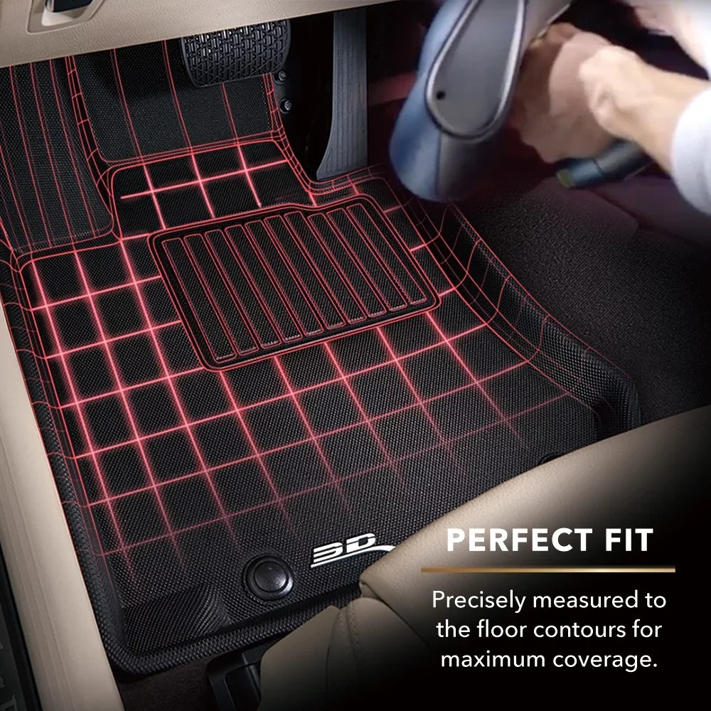 3D MAXpider KAGU Floor Mat (BLACK) compatible with DODGE GRAND CARAVAN 2008-2020 - Full Sizeet