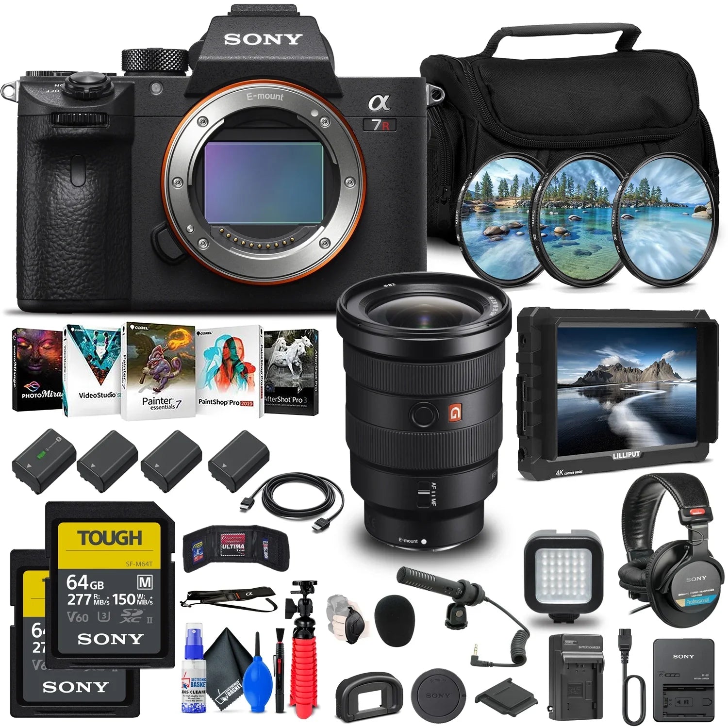 Sizeony Alpha a7R IVA Mirrorless Digital Camera - Pro Bundle Plus Lens