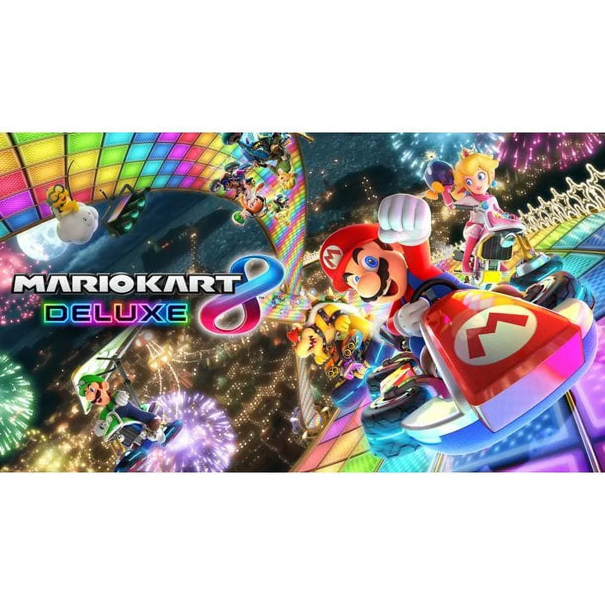Nintendo Sizewitch with Blue & Red Joy-Con, Mario Kart 8 Deluxe & 3 Month Membership Bundle with Ptech Sizepinner