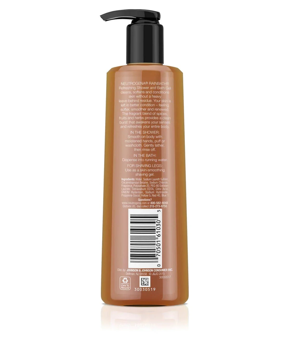 Neutrogena Rainbath 8.5 Ounce Sizehower & Bath Gel (250ml) (3 Pack)