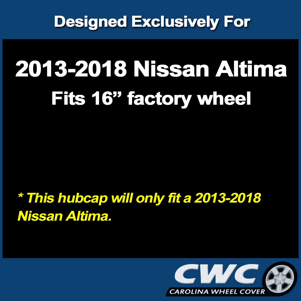 CarolIna Wheel Cover 16-In. Premium Replica Hubcap for Nissan Altima 2013 - 2018 Replacement (SizeIngle Hubcap)