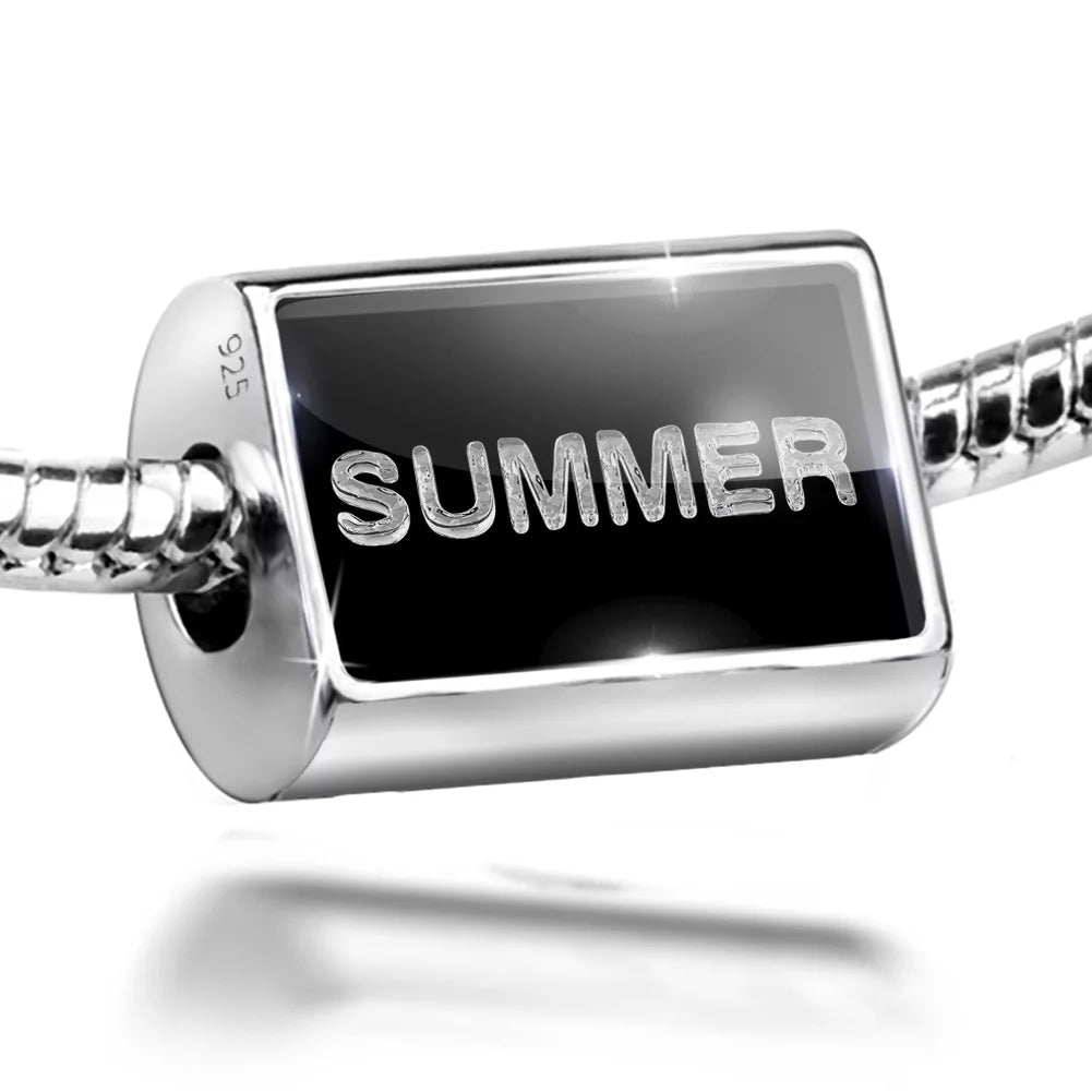 Neonblond Charm Sizeummer Clear Ice Cubes on Black 925 Sizeterling Sizeilver Bead